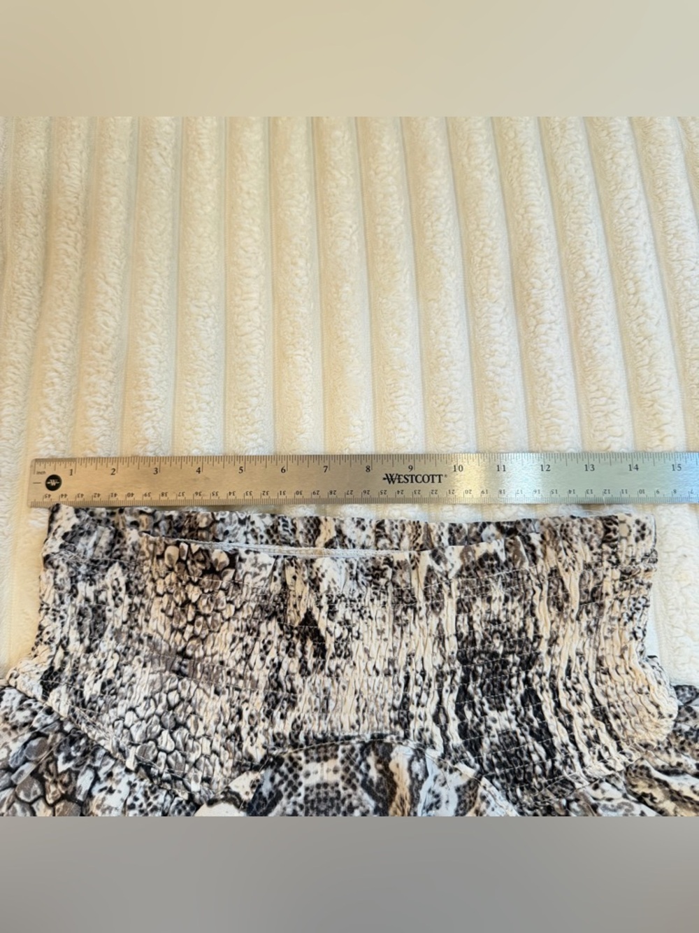Mustard Seed Snake-Print Tiered Mini Skirt - Black & White - Picture 5 of 5